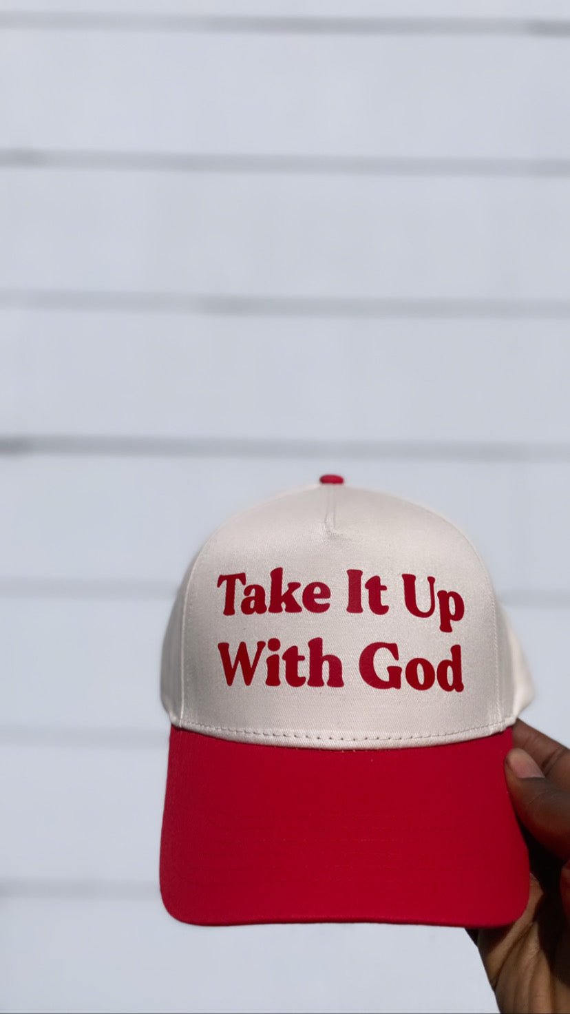 Take It Up With God Trucker Hat